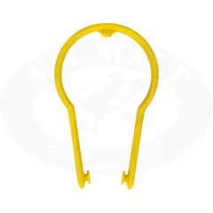 Safety yellow collar for dispenser