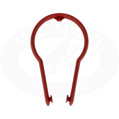 Safety red collar for dispenser