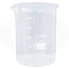 Heat-resistant graduated glass beaker - 3000 ml