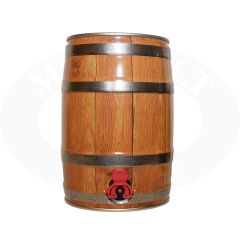 PartyKEG 5 l wooden style w/tap w/rubber plug
