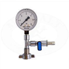 Keg manometer + output valve