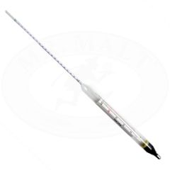 Saccharometer 0-20 - 0,1% w/thermometer premium