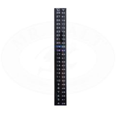 Thermometer vertical strip 4-28 ° C. 